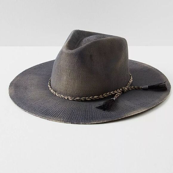 Free People x Peter Grimm Levon Distressed Straw Hat - Picture 1 of 12